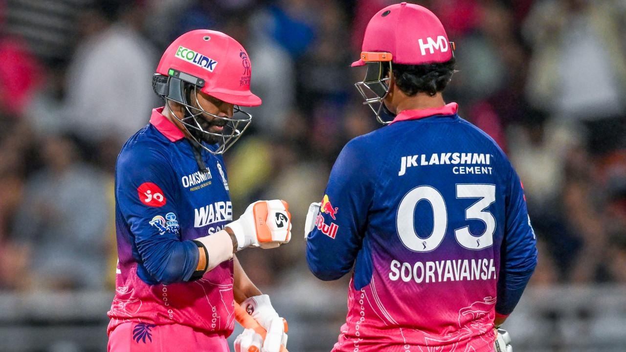 IPL 2026: Sooryavanshi’s 96, Jadeja and Ferreira's knocks carry RR to 214/6 against GT..