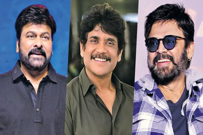 ఒకే ఫ్రేమ్‌లో చిరు, నాగ్, వెంకీ.. ఖుష్బూ కూతురి పెళ్లిలో సందడి...